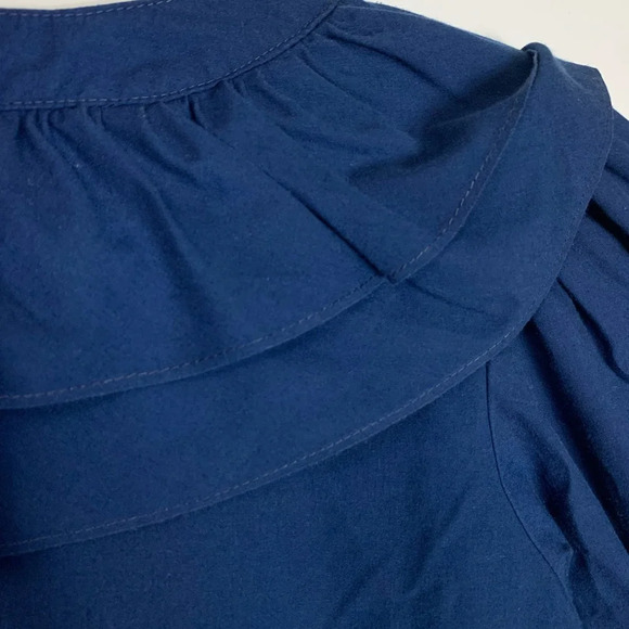 Square Dance Blouse S Ruffle MALCO MODES Rockabilly Swing 2333 Vintage 80’s USA - Picture 8 of 11